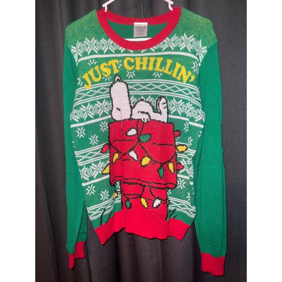 Ugly Christmas Sweater Size X-Large Snoopy - Picture 1 of 3